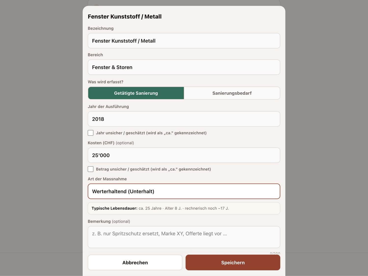 Sanierungen auf dem Tablet in der Makler Toolbox