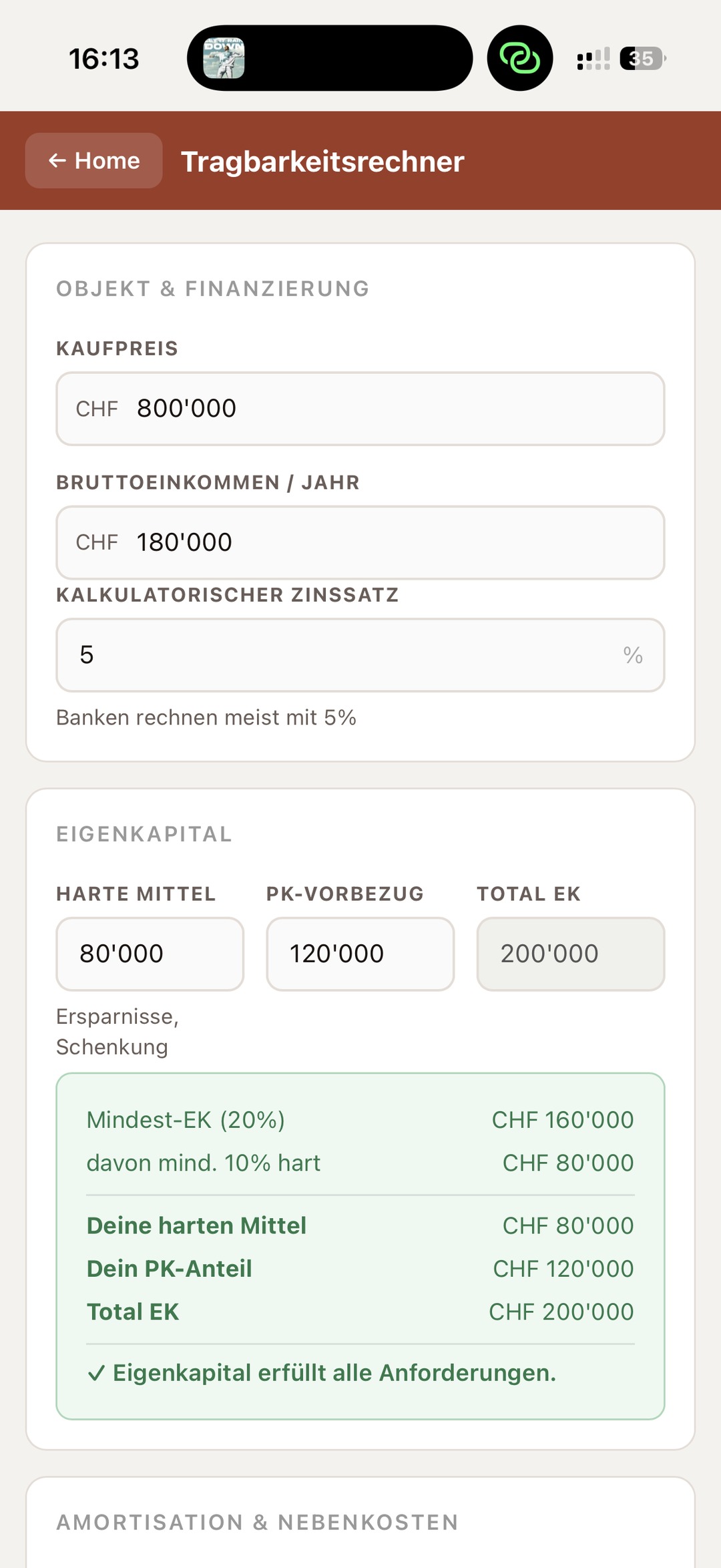 Tragbarkeit auf dem iPhone in der Makler Toolbox